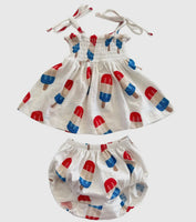 Popsicle /Organic Smocked Set