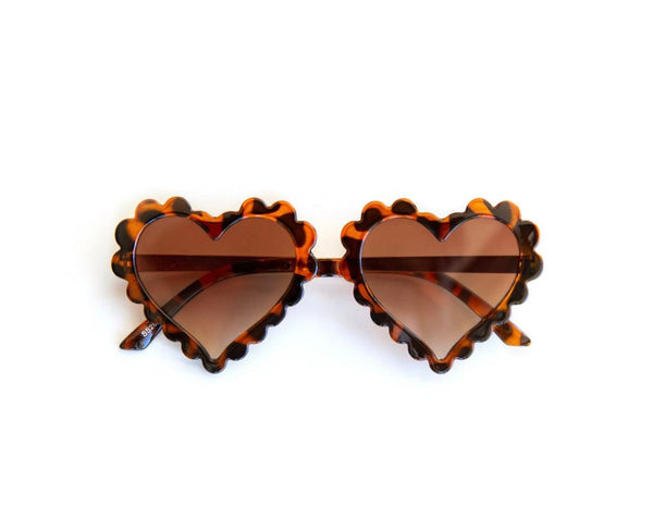 Heart Sunnies In Brown - Sweet Gabby